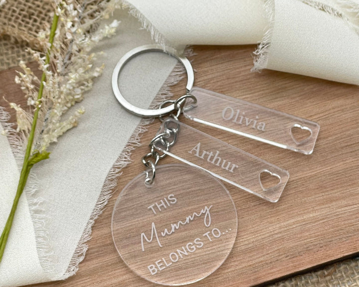 This Mum Belongs To Keyring sample