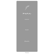 Three course menu acrylic design option 3