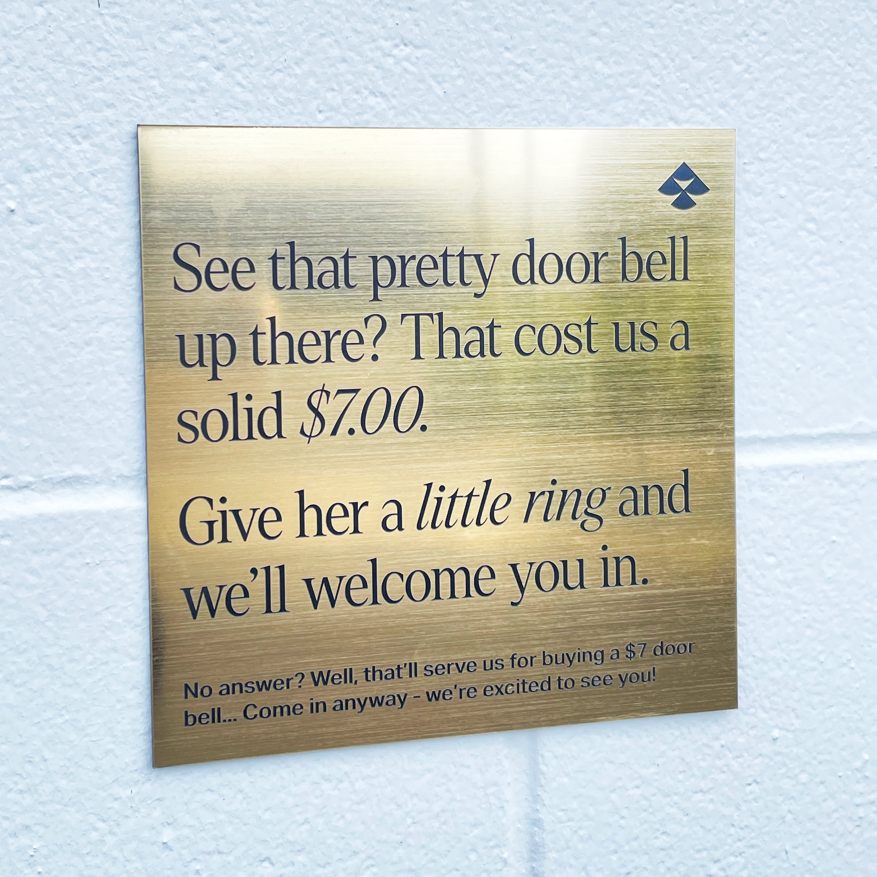 Custom Engraved Doorbell Sign