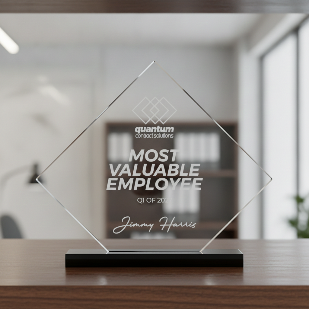 Engraved Employee Recognition Trophy