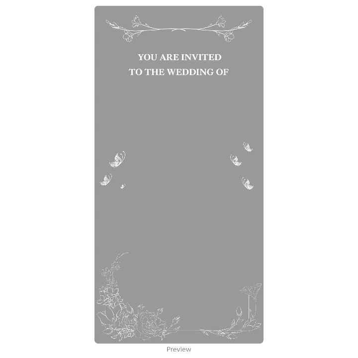 Wedding invitation card acrylic design template option 2