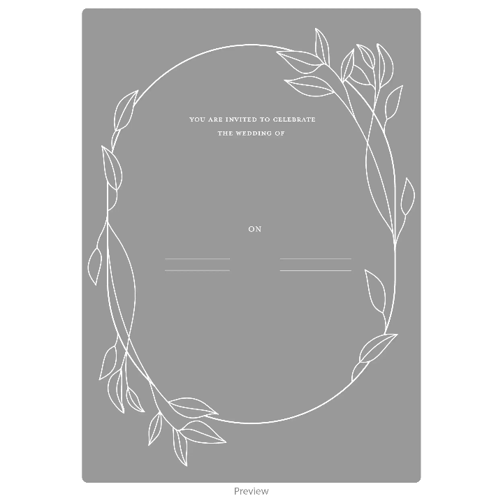 Wedding invitation card acrylic design template option 5