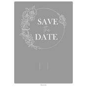 Wedding invitation card acrylic design template option 6