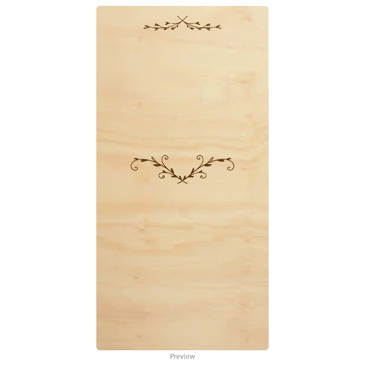 Wedding invitation card wood design template option 1