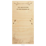 Wedding invitation card wood design template option 2