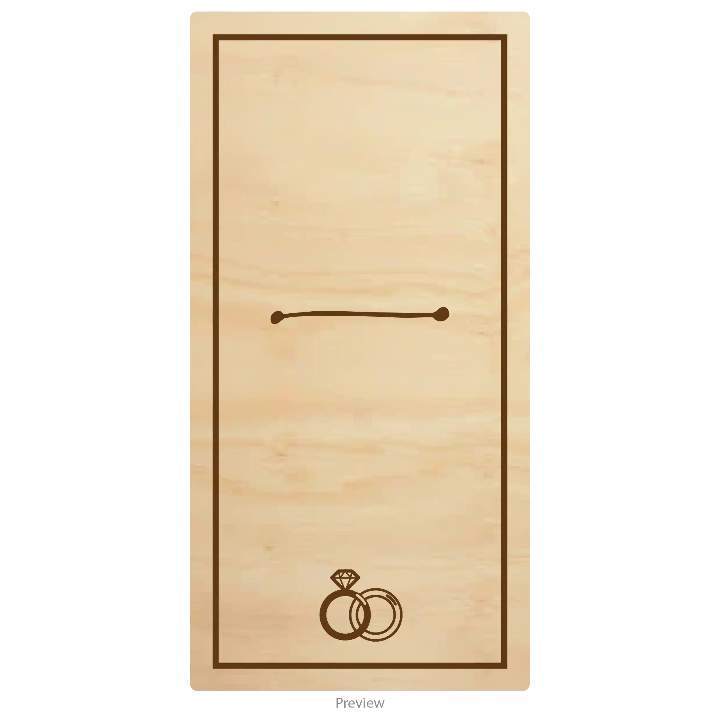 Wedding invitation card wood design template option 3