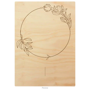Wedding invitation card wood design template option 4