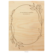 Wedding invitation card wood design template option 5