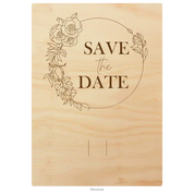 Wedding invitation card wood design template option 6