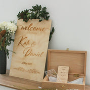Wedding Welcome Board sample for Kate & Daniel 