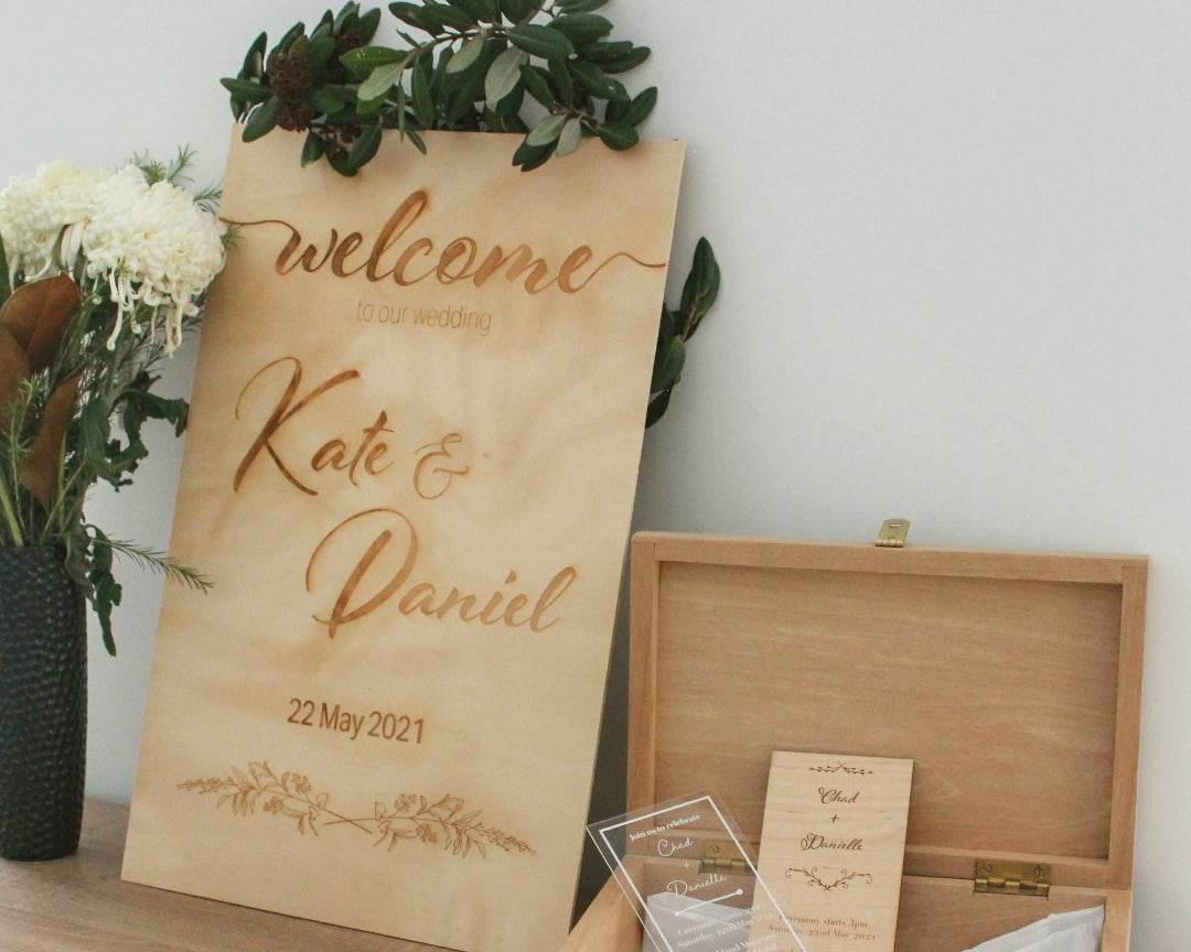 Wedding Welcome Board sample for Kate & Daniel 
