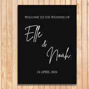Wedding Welcome Sign sample black board