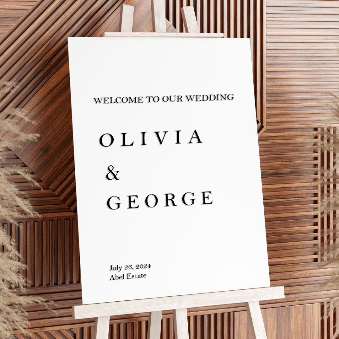 Custom Acrylic Wedding Sign with 3D Cut-Out Letters | By Personify