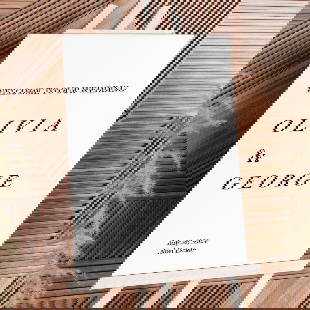 Wedding Welcome Sign  sample white board