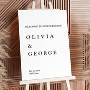 Wedding Welcome Sign  sample white board