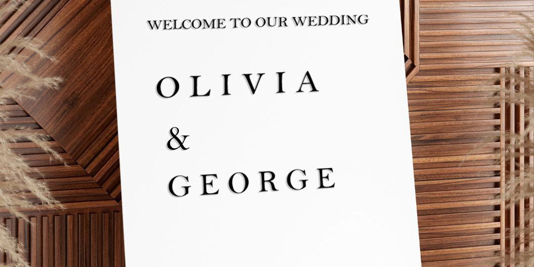 Wedding Welcome Sign  sample white board