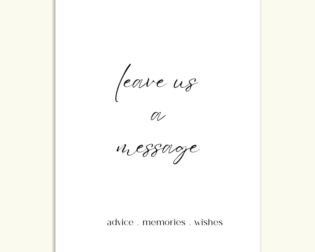 Well Wishes Wedding Sign white option