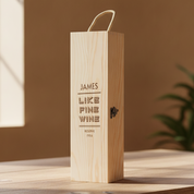 Personalised Wooden Wine Gift Box for Birthdays
