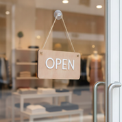 Wooden Open & Closed Reversible Sign for Business Shop Storefront
