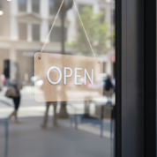Wooden Open & Closed Reversible Sign for Business Shop Storefront
