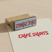 Custom Wooden Handle Rubber Stamp