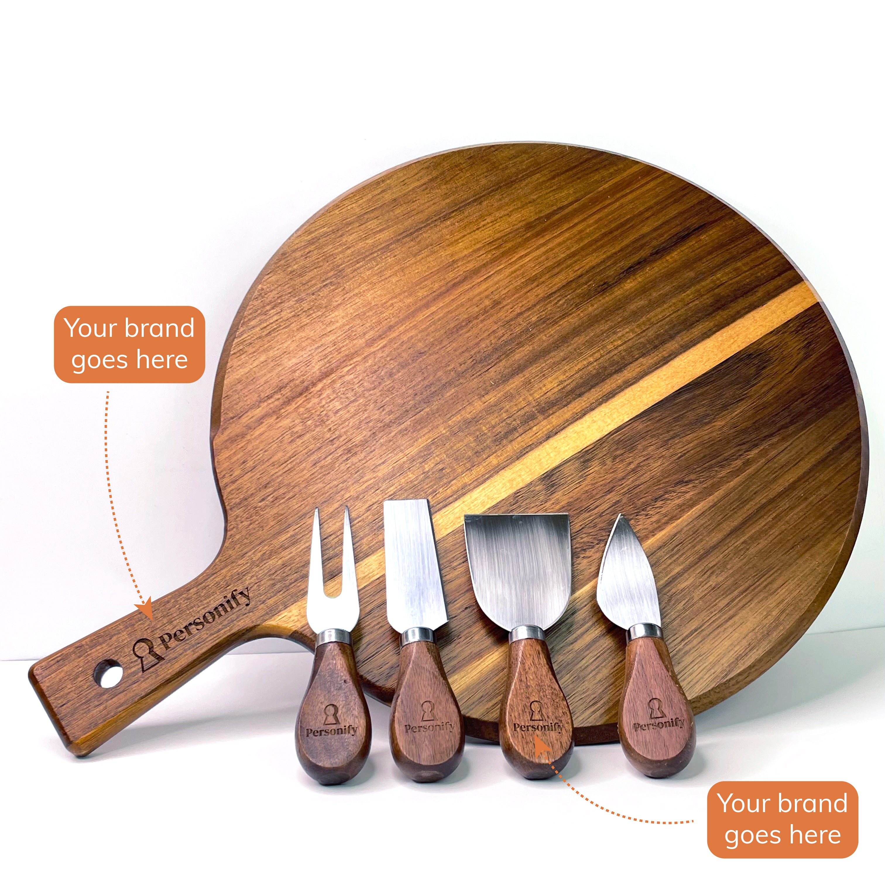 Wooden Corporate Cheeseboard Set