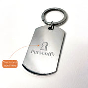 Engraved Corporate Stainless Steel Keyring