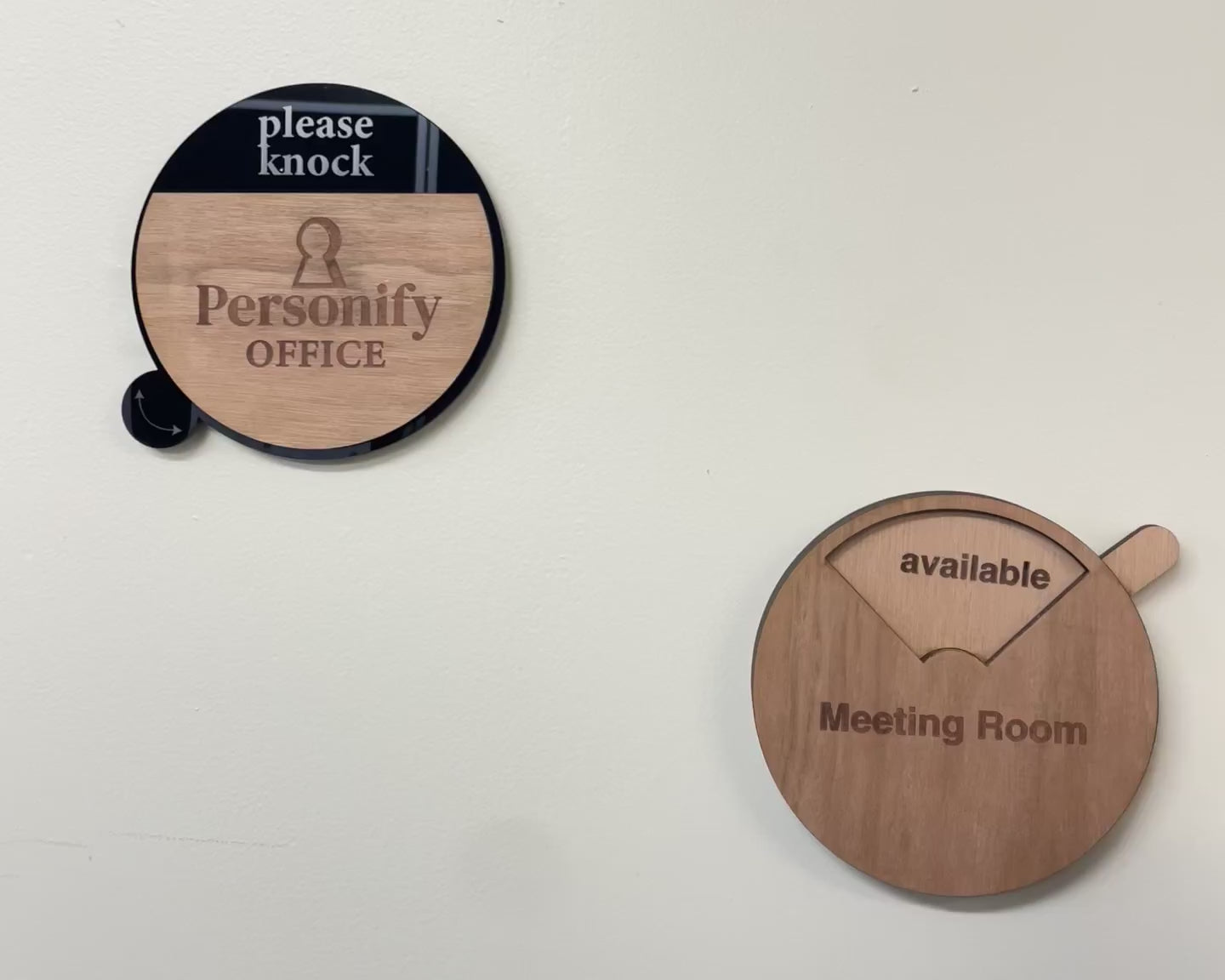 Rotating Office Door Signages