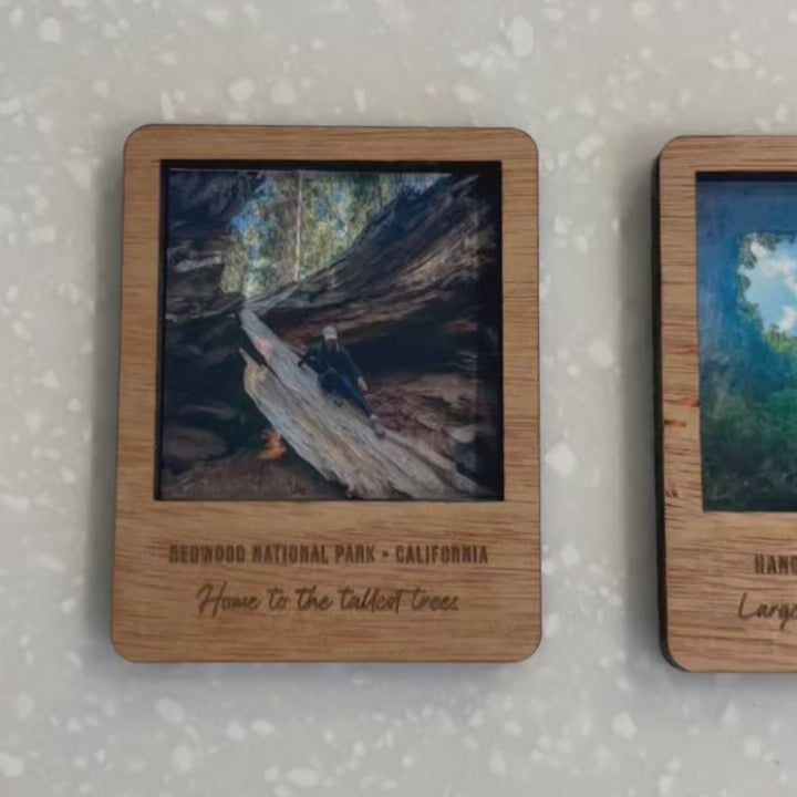 Personalised Photo Fridge Magnet Travel Memories (Set of 4)