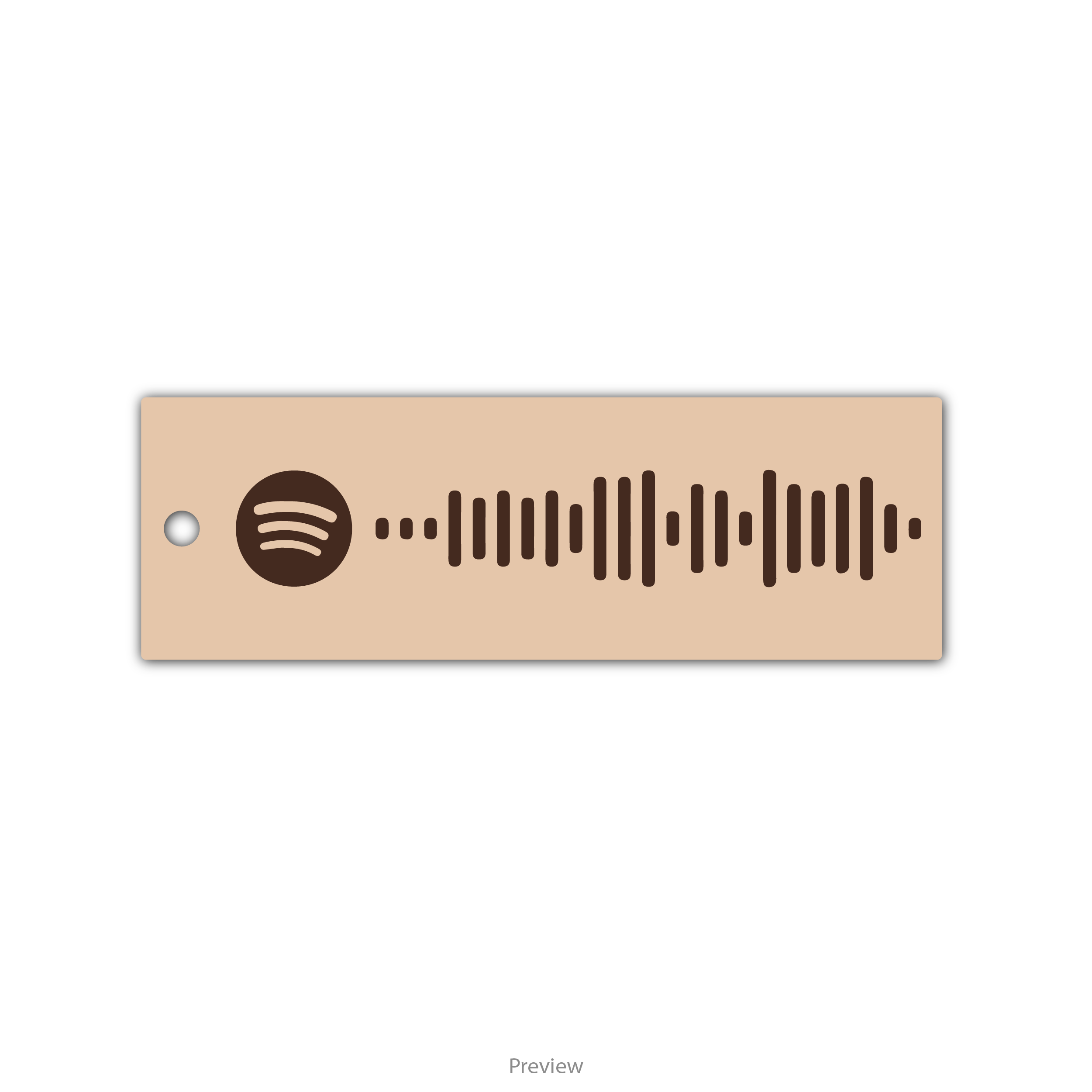 spotify keyring template for design 1 on woood material