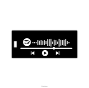 spotify keyring template for design 2 on black trolase with white engraving