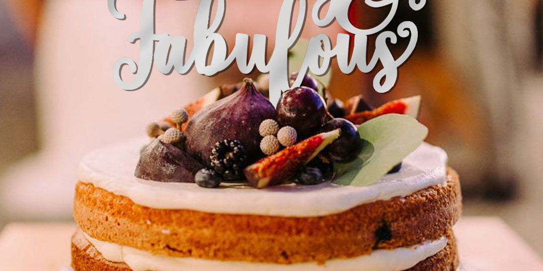 Thirty & Fabulous cake topper sample